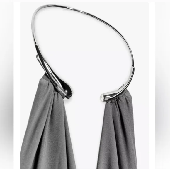 Zara LONG DRESS WITH JEWEL COLLAR Size XL - Picture 15 of 15